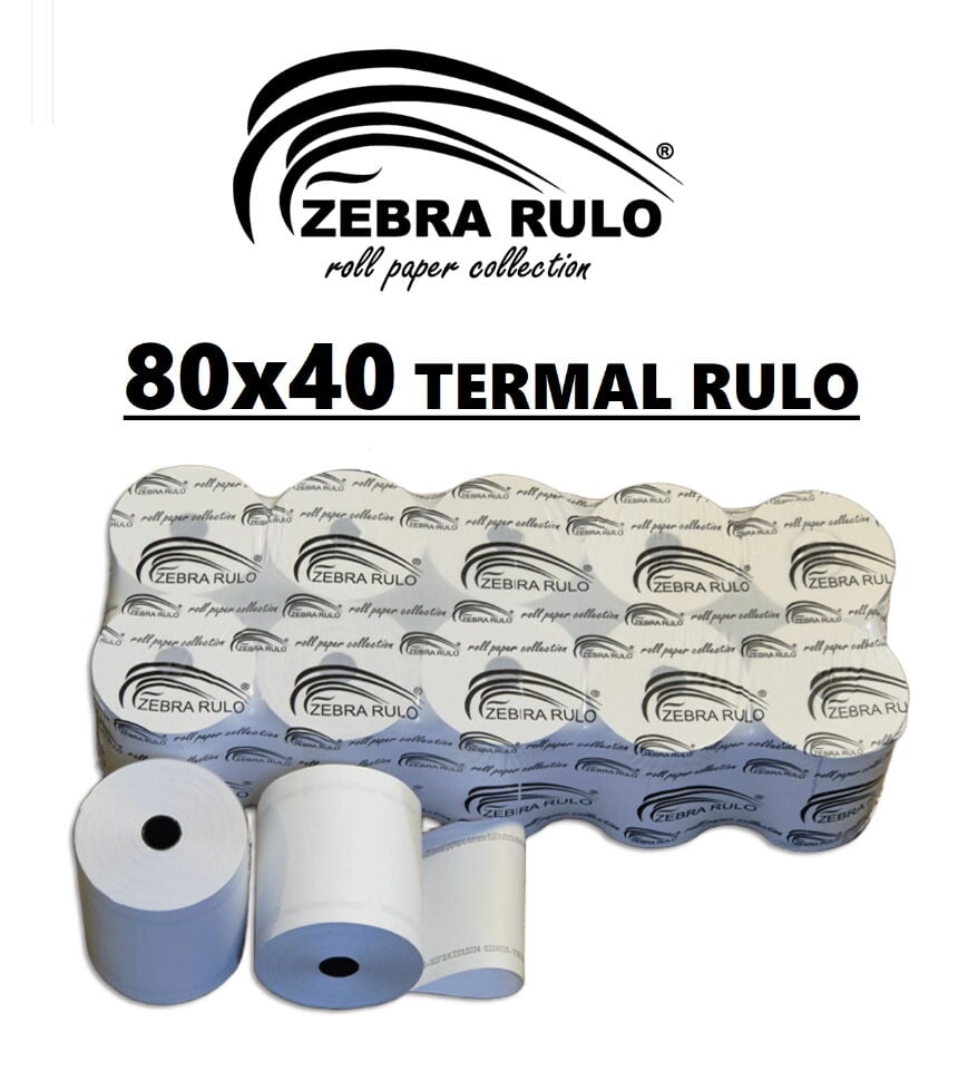 80x40m Termal Rulo Yazarkasa Yazıcı Adisyon Rulosu 80*40 termal rulo