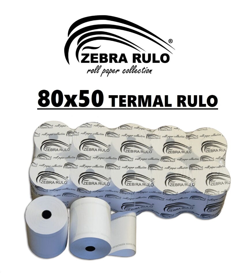 80x50m Termal Rulo Yazarkasa Yazıcı Adisyon 80*50 termal rulo