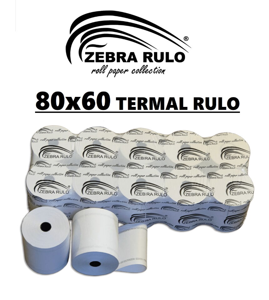 80x60m Termal Rulo Yazarkasa Yazıcı Adisyon Rulosu 80*60 Termal rulo