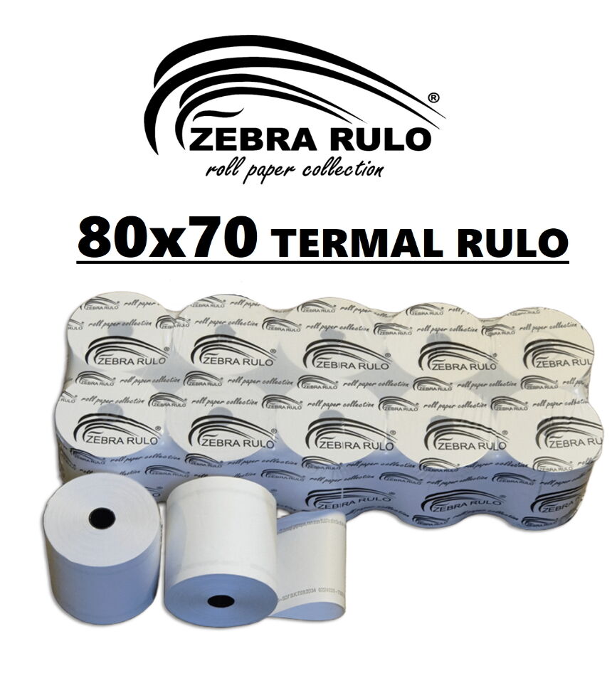 80x70m Termal Rulo Yazarkasa Yazıcı Adisyon Rulosu 80*70 termal rulo