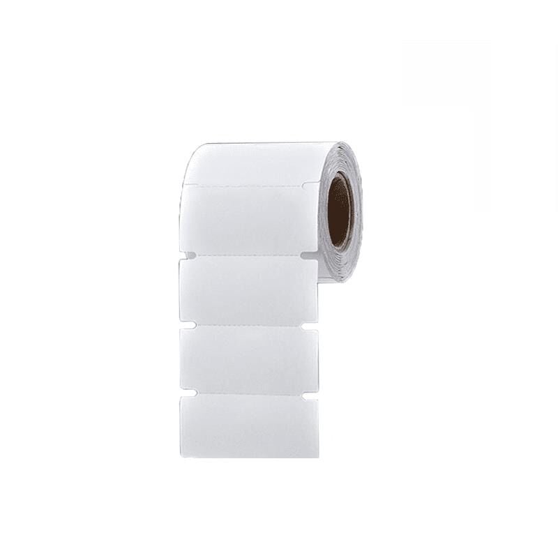 38x80mm Raf Etiketi Kenar Çentik 500 Sarım, Termal Karton, (80X38mm) Zebra Rulo