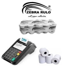 Beko 220tr Cihaz İçin UZUN METRAJ (56x25 Metre) Termal Yazar Kasa Pos Rulosu Zebra Rulo