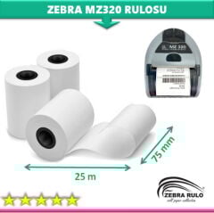 75x25m Zebra MZ320 Mobil Taşınabilir Termal Yazıcı Rulosu 75*25m