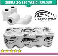 50 ADET 80X20m Zebra ZQ320 Mobil Taşınabilir Termal Yazıcı Rulosu 80*20