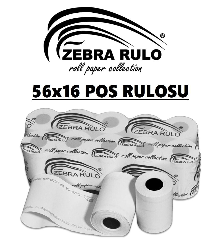 56x16m Pos Rulosu ve Yazarkasa Rulosu 56*16 pos rulosu