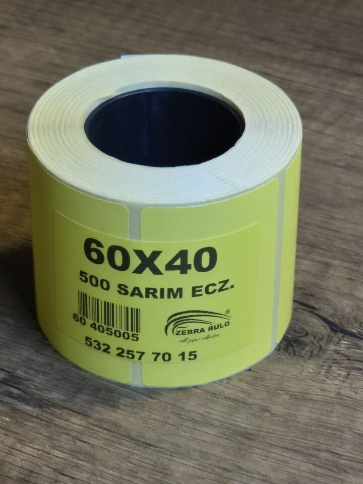 60x40 Termal Eczane Etiketi 500, 40x60 Termal Eczane etiketi 40*60mm